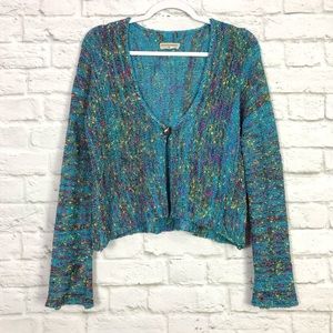 Georgina Estefania Single Button Cropped Sweater